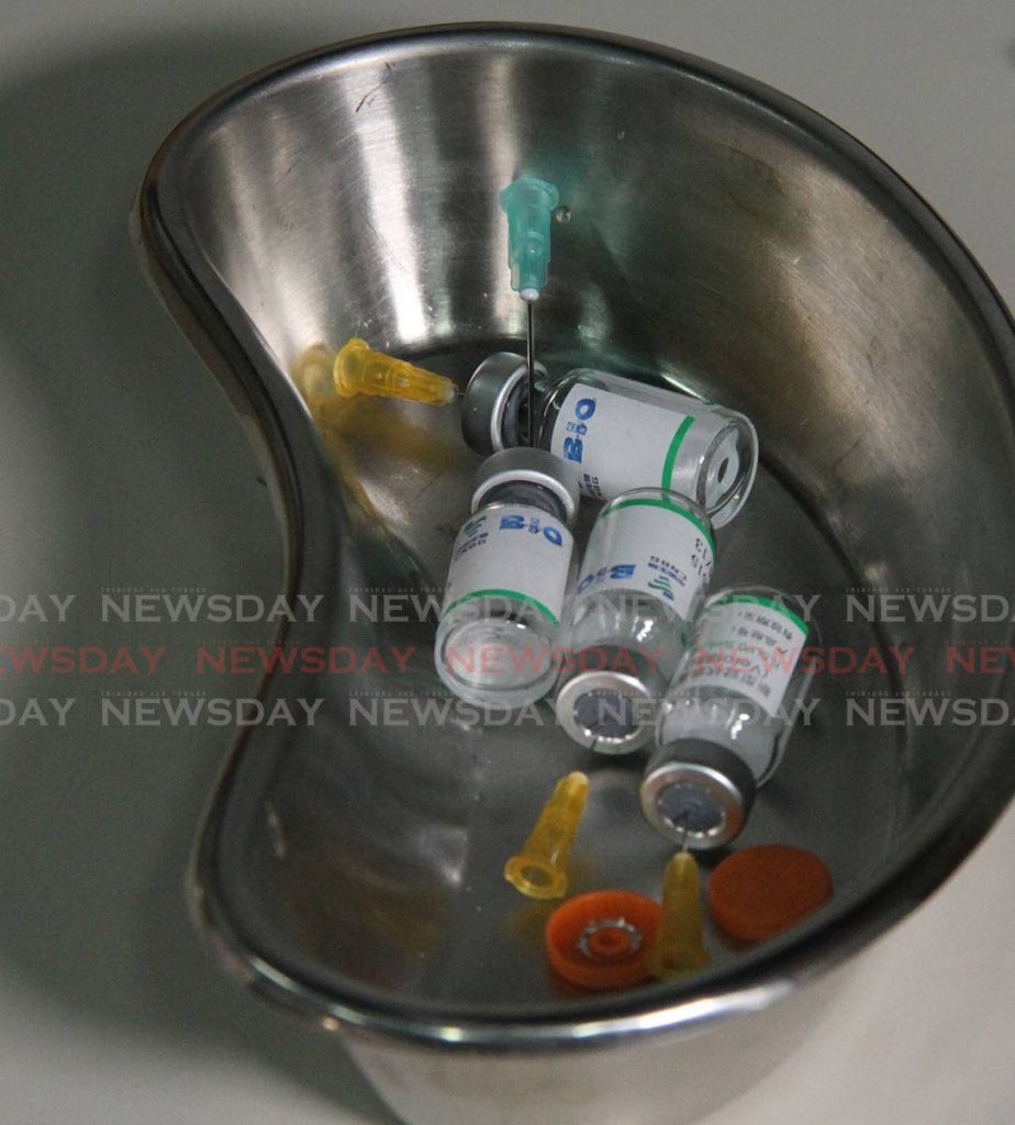 Empty vials of covid19 vaccines. The South West Regional Health Authority said vials of the vaccines have gone missing from the Couva District Health Facility. - 