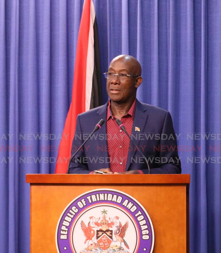 Prime Minister Dr Keith Rowley. Photo courtesy Office of the Prime Minister - 