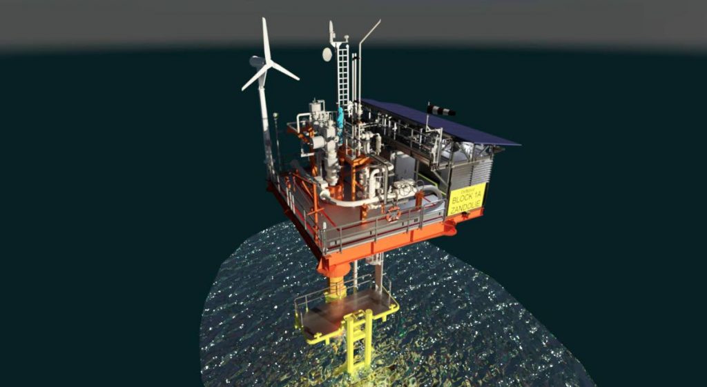 A model of the Zandolie platform. Image courtesy DeNovo Energy Ltd. - 