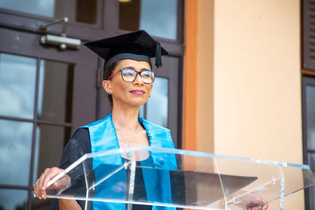 Professor Elizabeth WalcottHackshaw is the public orator at The University of the West Indies, St Augustine. - 