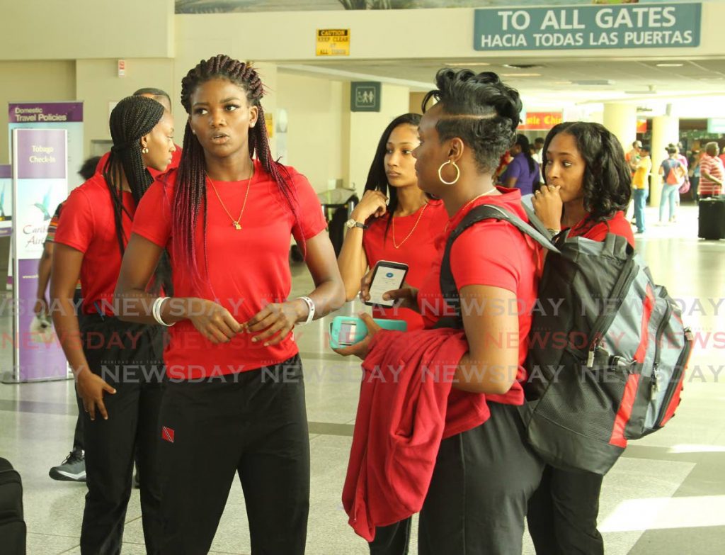 In this July 2, 2019 file photo, the Trinidad and Tobago women's netball team get ready to depart the Piraco International airport to head to the Netball World Cup 2019 in London.  - ROGER JACOB