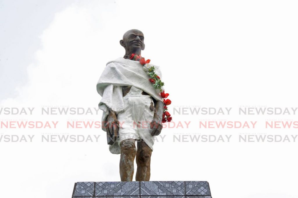 Mahatma Gandhi statue at Harris Promenade, San Fernando. - File photo/Marvin Hamilton