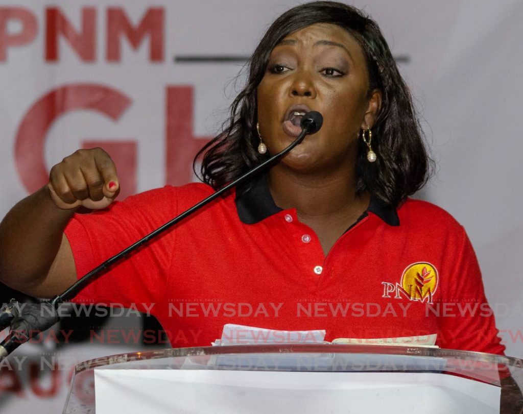 PNM Tobago Council political leader Tracy Davidson-Celestine  