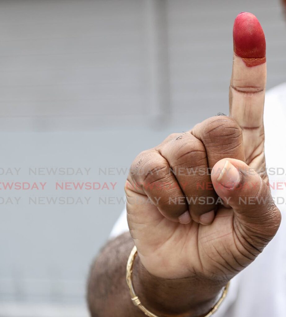 FILE PHOTO: A finger stained with ink after voting.  - 