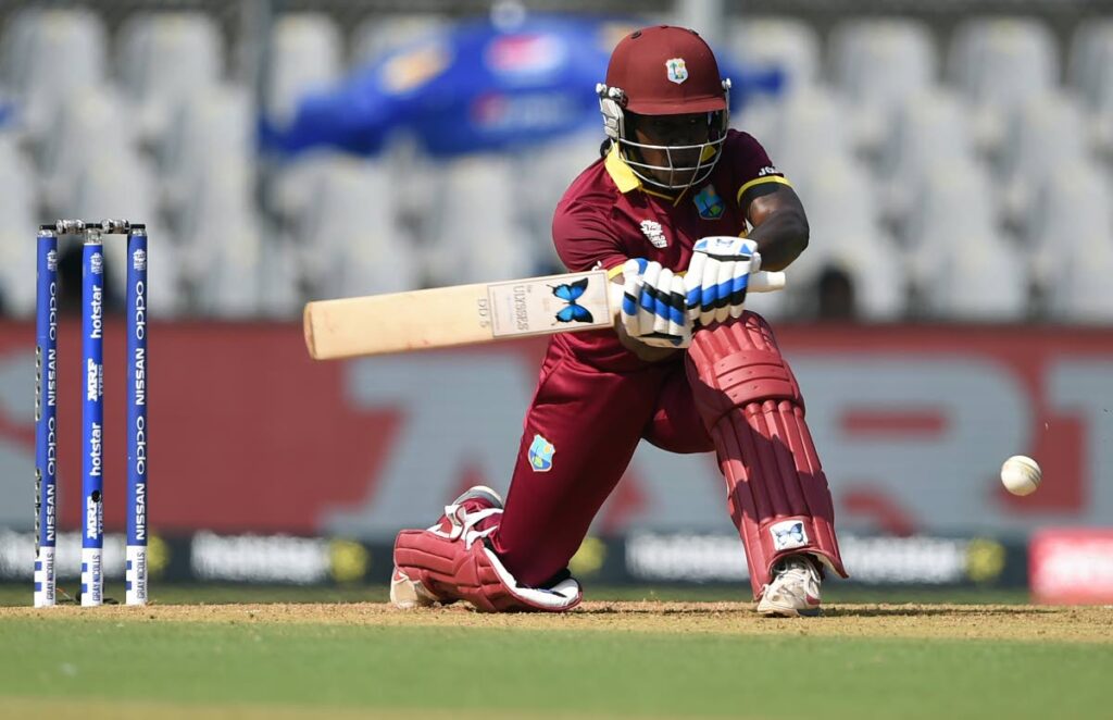 In this March 31, 2016 file photo, West Indies cricketer Deandra Dottin plays a shot during the World T20 women's semi-final match between New Zealand and West Indies in Mumbai. - (AFP PHOTO)