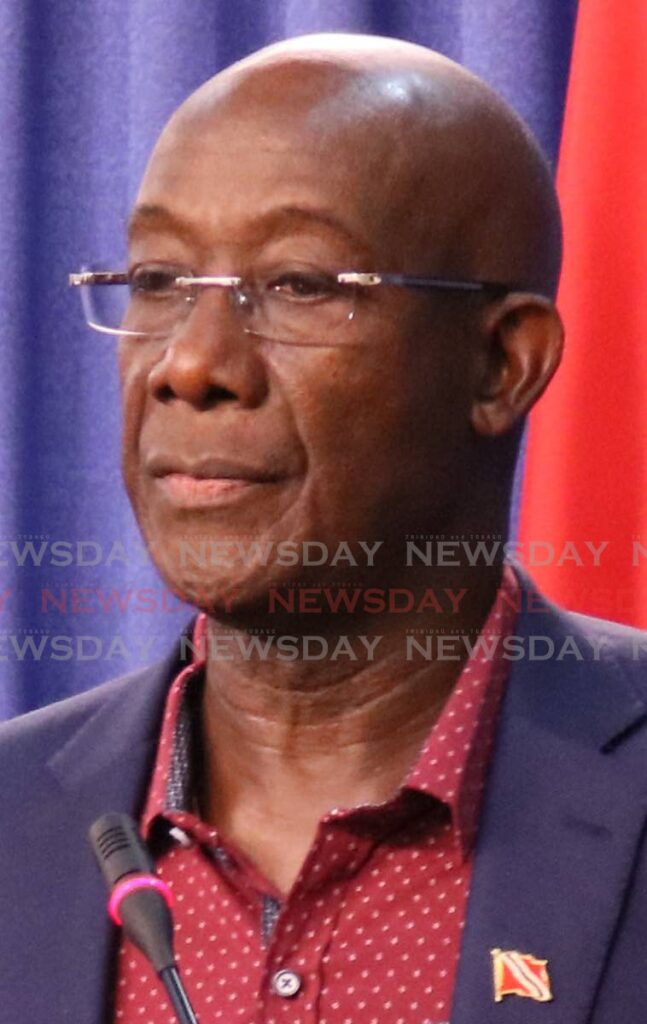 Prime Minister Dr Keith Rowley. FILE PHOTO - 