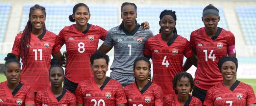 The Trinidad and Tobago women football team ahead of their friendly football international against Panama at the Ato Boldon Stadium, Couva on October 25. PHOTO COURTESY TT FOOTBALL ASSOCIATION. -                                     