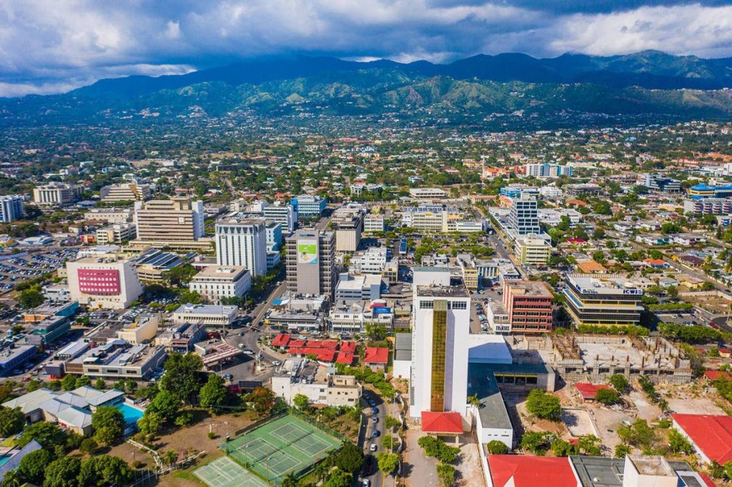 New Kingston, St Andrew, Jamaica. The Andrew Holness administration announced a Ja$25 billion stimulus, the largest in the nation’s history, to support economic activity. - Photo source: courtleigh.com/
