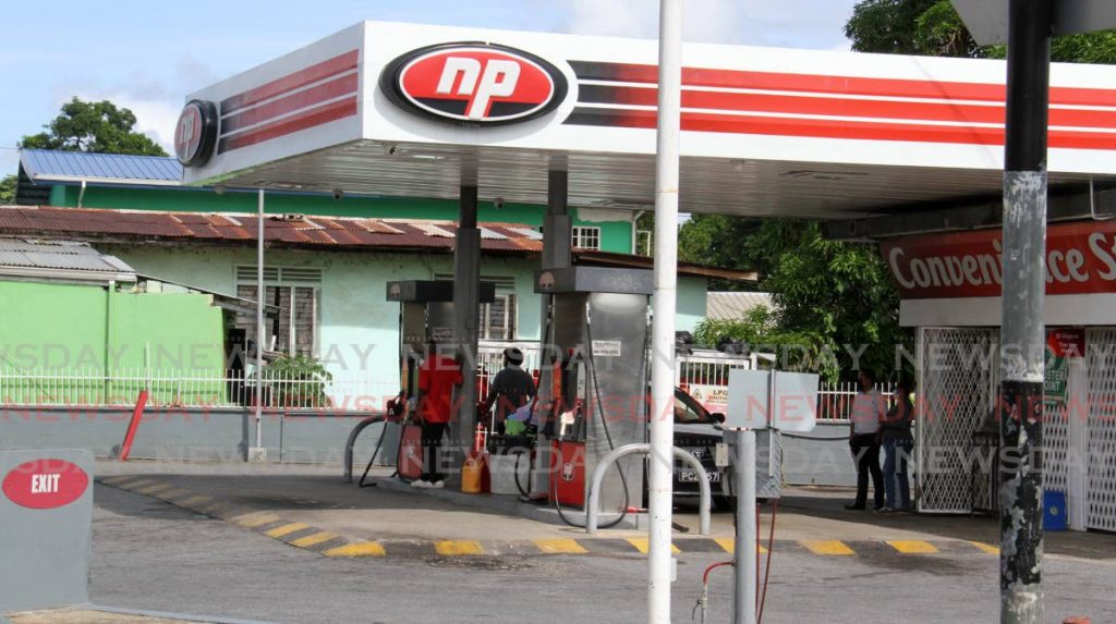 File photo:  NP gas station at the corner of Boys Lane and the Eastern Main Road, D'abadie.  Photo by Angelo Marcelle