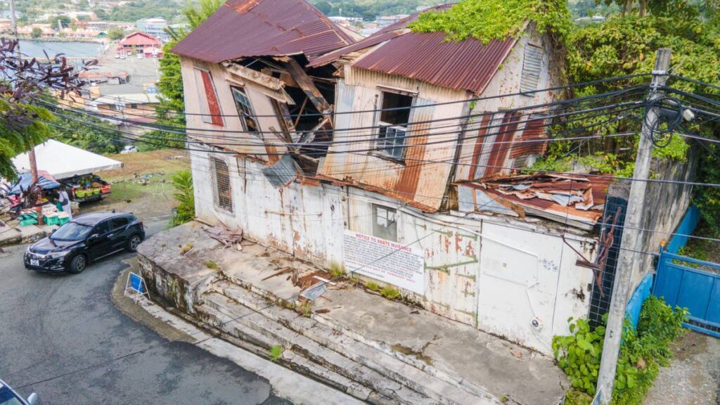 A derelict building, corner of Burnett and Piggott streets, Scarborough earmarked for demolition by the Division of Infrastructure in the coming weeks. - 