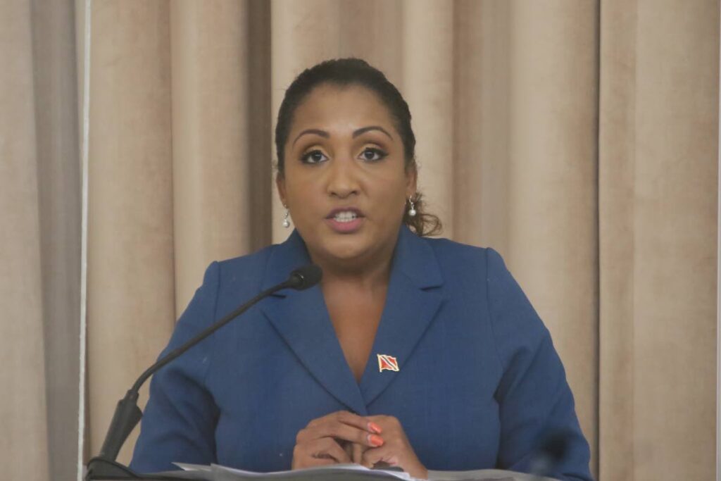 Tabaquite MP Anita Haynes during a debate in Parliament. - Photo courtesy Office of the Parliament.