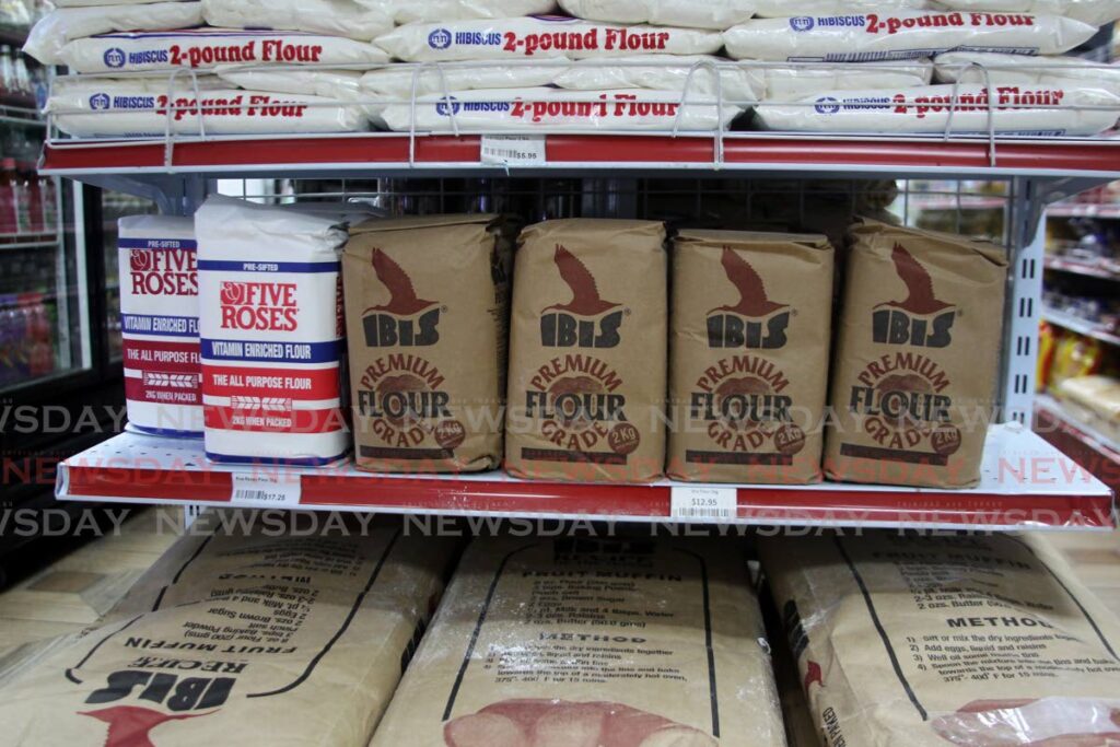 A range of NFM flour products on sale at a Port of Spain supermarket.  - File photo/Roger Jacob