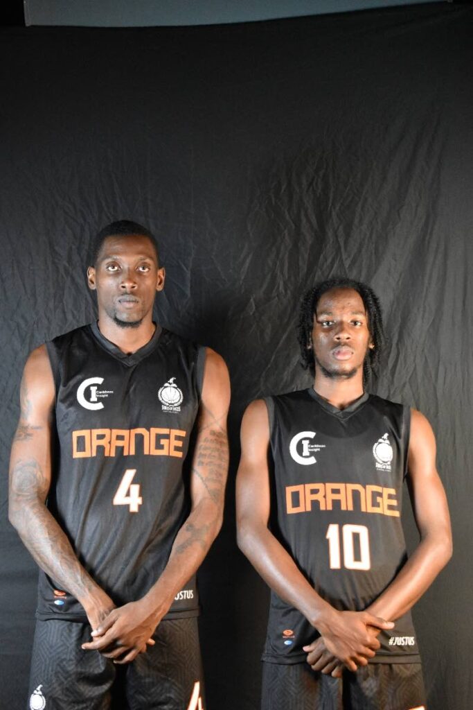 Ahkeem Boyd (right) and fellow basketballer Moriba De Freitas. - 