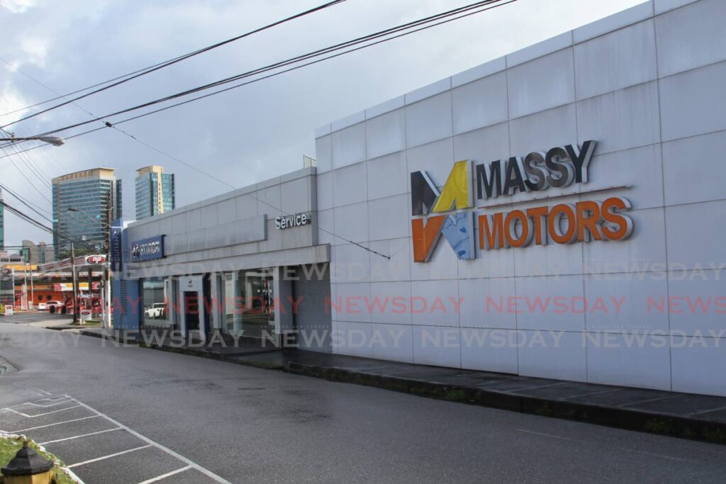 Massy Motors dealership on Richmond Street, Port of Spain. The Massy group on Thursday announced its cross-listing on the Jamaica Stock Exchange.  - Photo by Marvin Hamilton