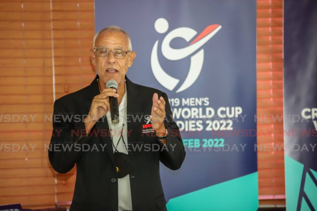 In this Nov 25, 2021 file photo, SPORTT chairman Douglas Camacho speaks during a Ministry of Sport and ICC press conference on the U19 Men’s Cricket World Cup,  at the Queen’s Park Oval, St Clair. - JEFF K MAYERS