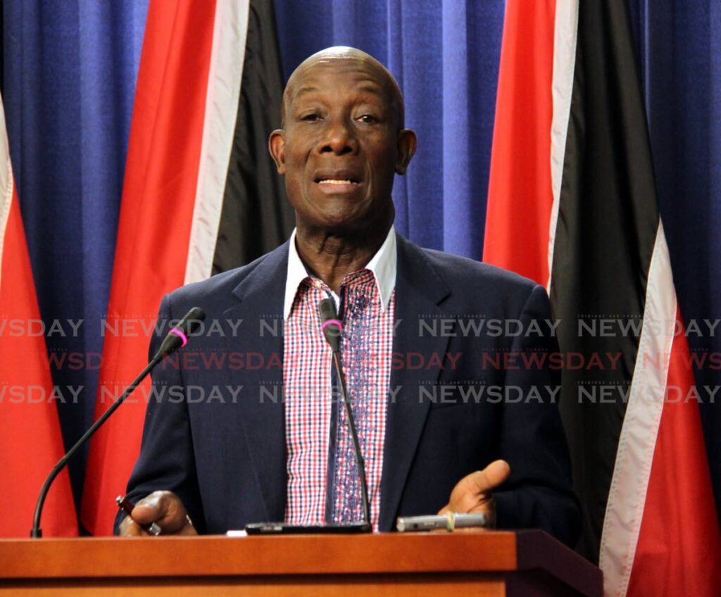 File photo: Prime Minister Dr Rowley