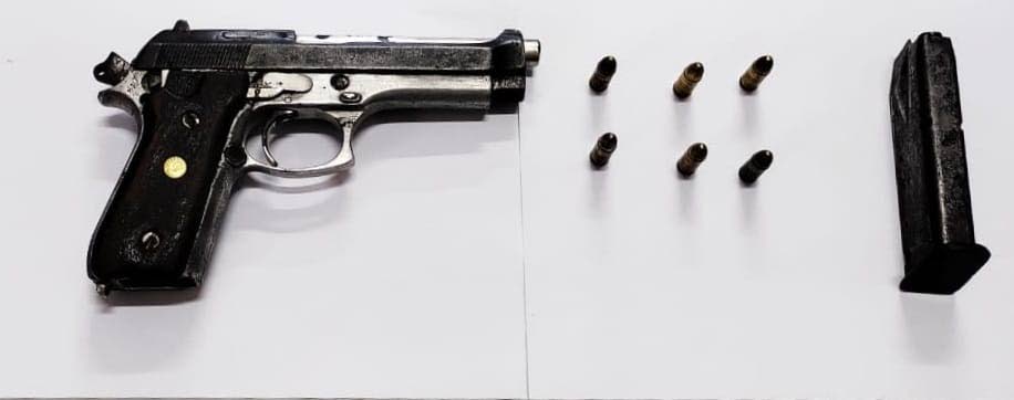 A Taurus pistol and six rounds of ammunition were found at an abandoned house in Chocolate Alley, Gonzales, on Monday morning. 

PHOTO COURTESY TTPS - PHOTO COURTESY TTPS