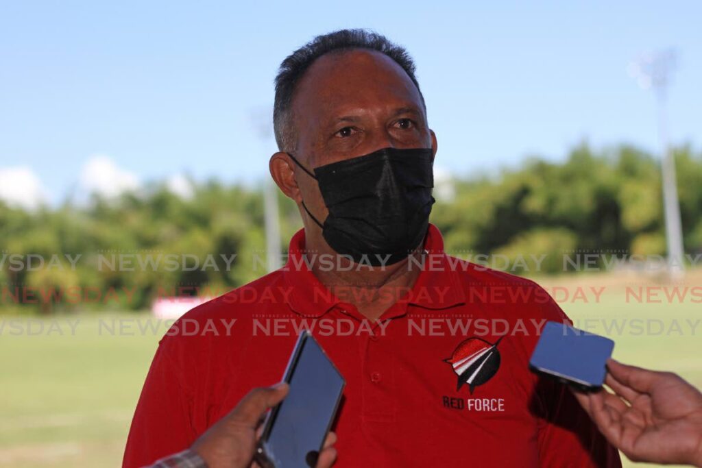 Trinidad and Tobago Red Force head coach David Furlonge speaks with the media during a press conference, at the National Cricket Centre, Balmain, Couva, on Thursday. - Photo by Marvin Hamilton