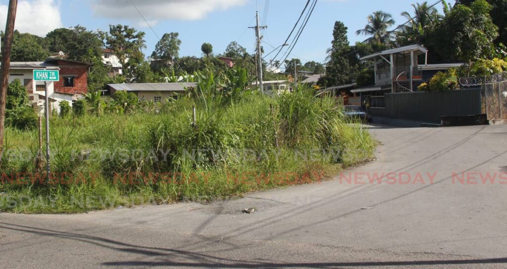 Khan Trace, Fyzabad where Desmond Rawlins was shot and killed on Thurdsay. - Lincoln Holder