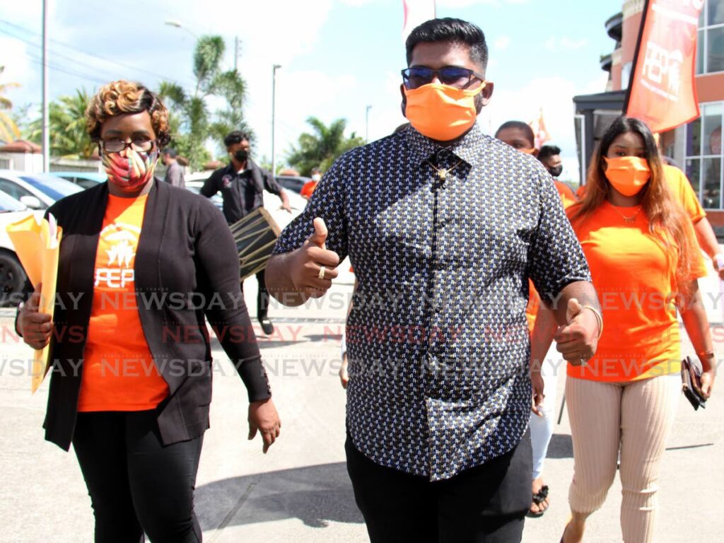 Progressive Empowerment Party candidate Lorenzo Sammy after filing his nomination papers at the Elections and Boundaries (EBC) returning office at the Shoppes of Debe on January 17 - AYANNA KINSALE