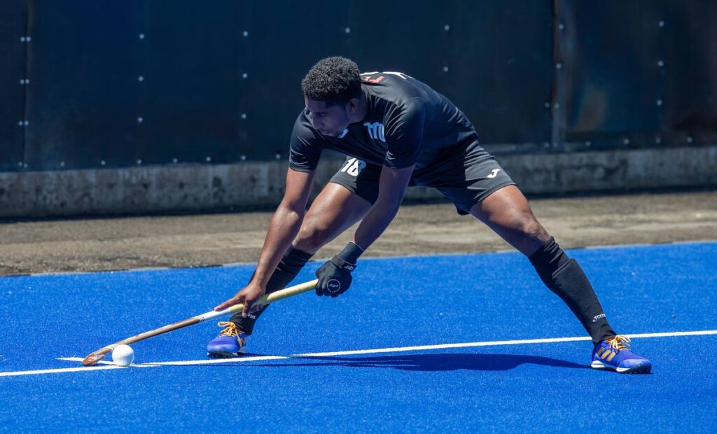 Trinidad and Tobago's Mickell Pierre in action during the Pan American Cup men's match against Mexico on January 22, 2022. PHOTO COURTESY PAN AM HOCKEY. - 