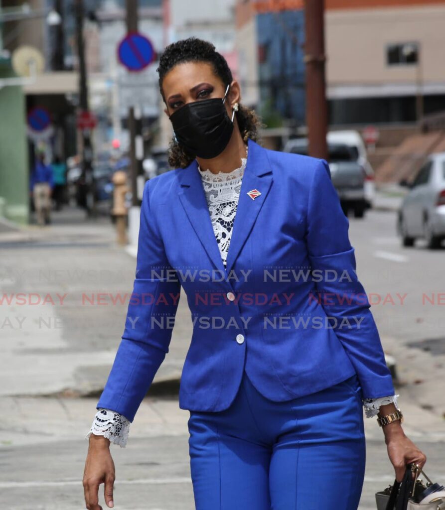 St Augustine MP Khadijah Ameen on her way to Parliament.  - FILE PHOTO/SUREASH CHOLAI