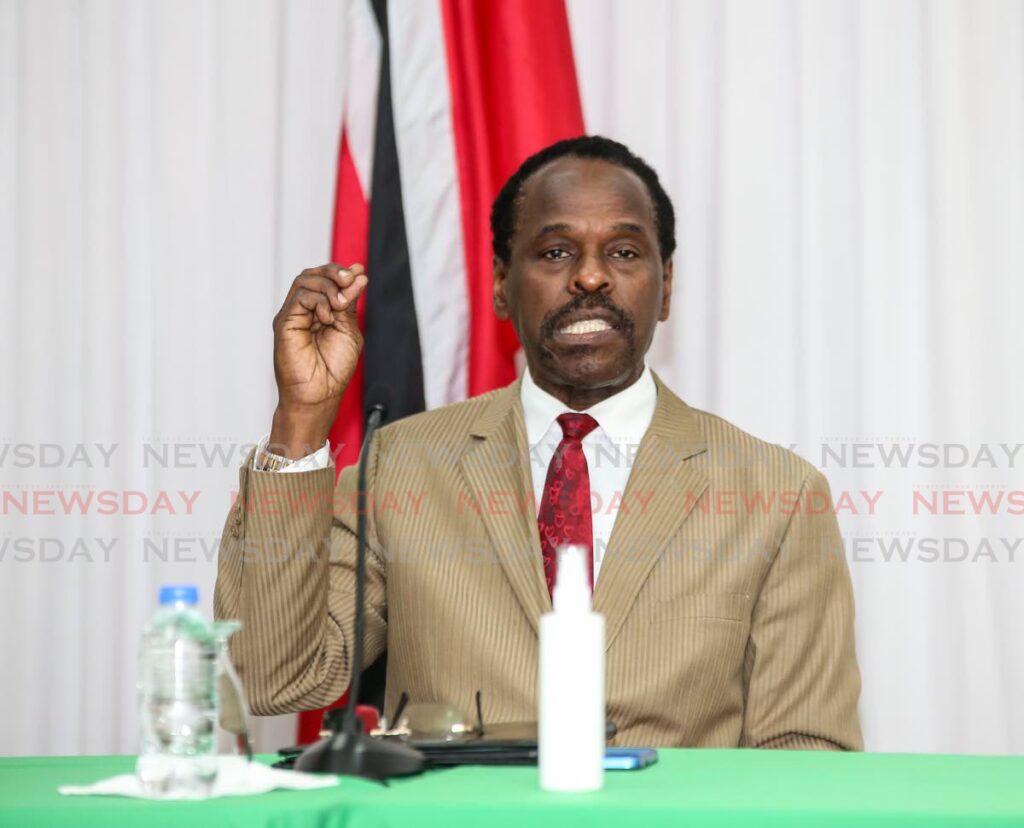 National Security Minister Fitzgerald Hinds.  - Photo by Jeff Mayers