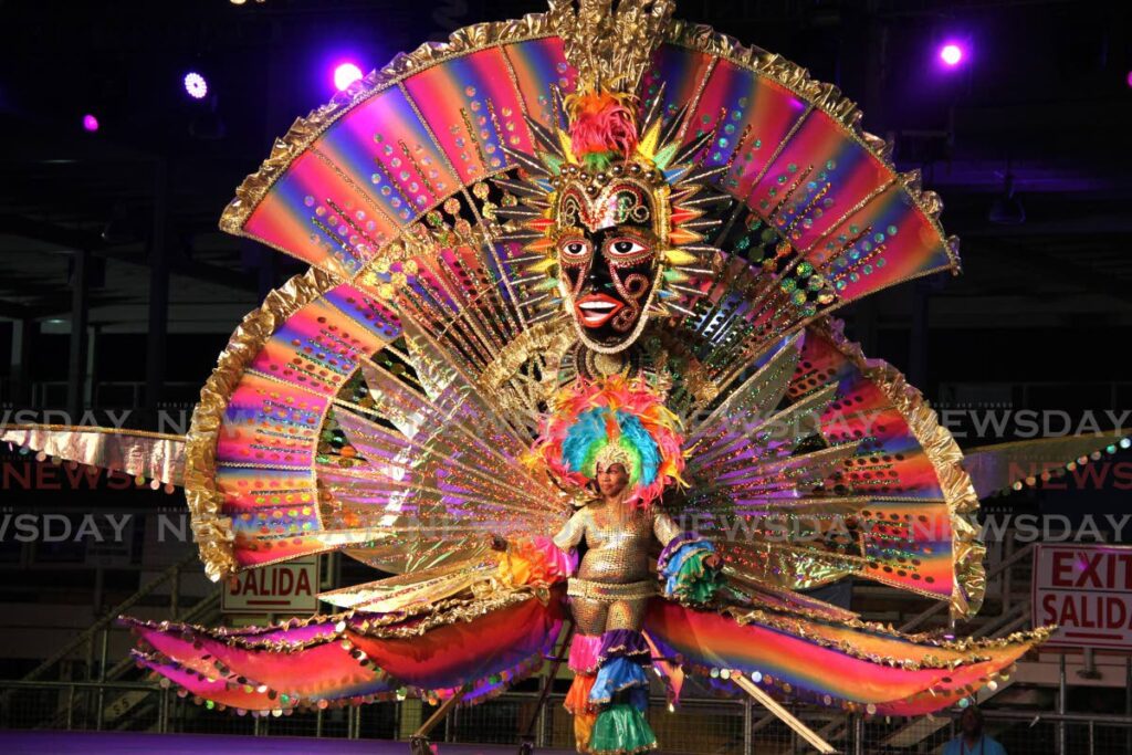 FILE PHOTO: Pamela Gordon presents Colour of Life at the Queen of Carnival competition preliminary event at the Queen's Park Savannah on January 28, 2016. - 