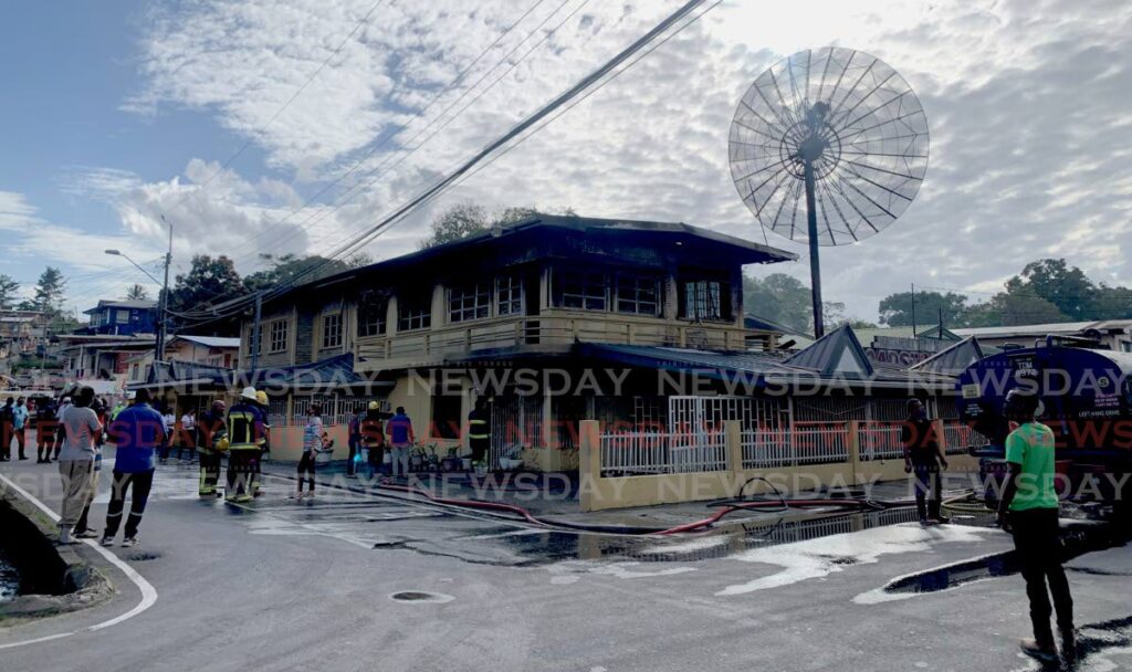 The house at the corner of Soledad Road and Claxton Bay road which was destroyed by fire on Tuesday. - 