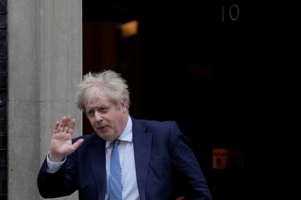 Britain's Prime Minister Boris Johnson leaves 10 Downing Street for the House of Commons for his weekly Prime Minister's Questions in London, on February 2. AP Photo - 