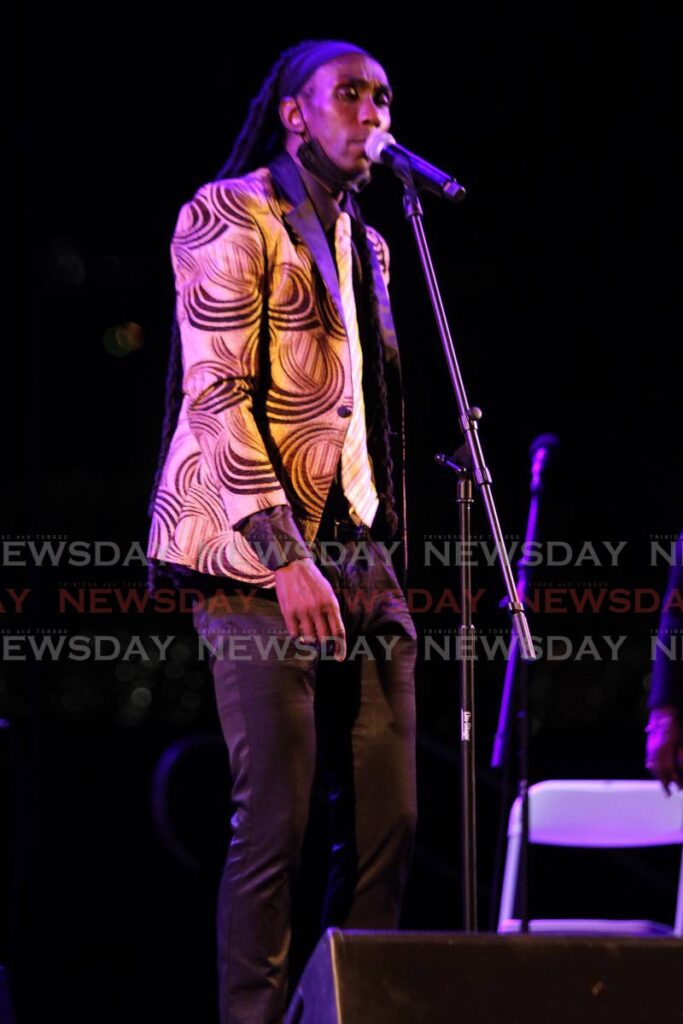 Brian London sings Ah calypsonian at Klassic Ruso on Friday at Queen’s Hall, Port of Spain.  - Angelo Marcelle