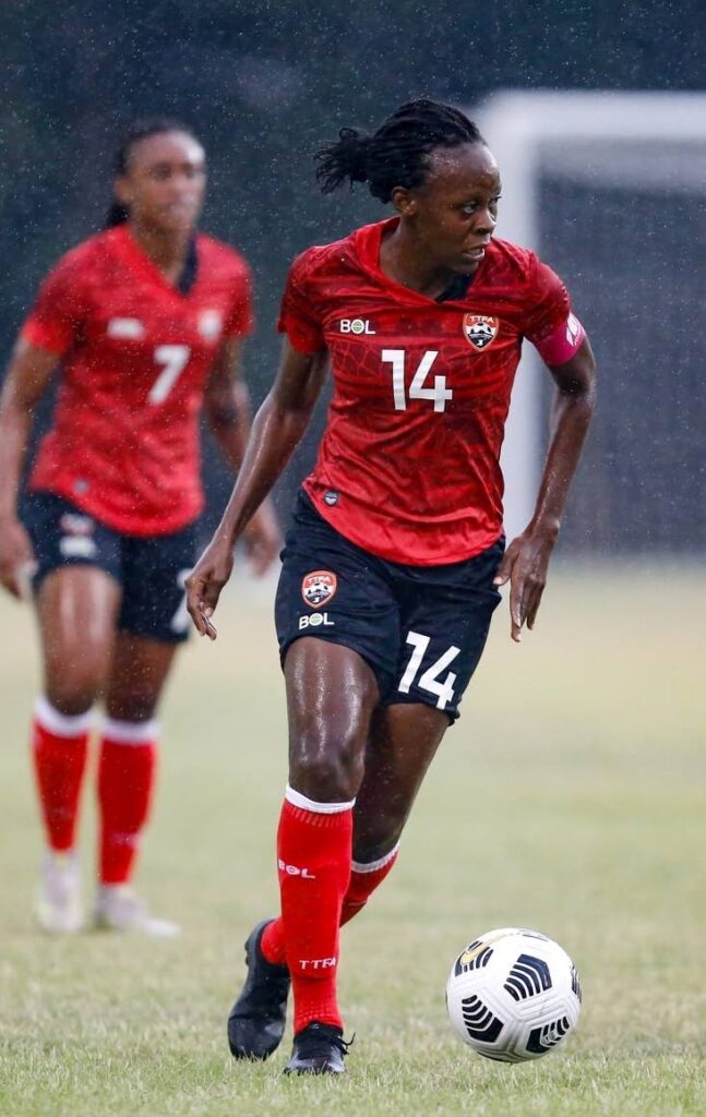 Trinidad and Tobago women's team captain Karyn Forbes. PHOTO COURTESY TTFA MEDIA. - 