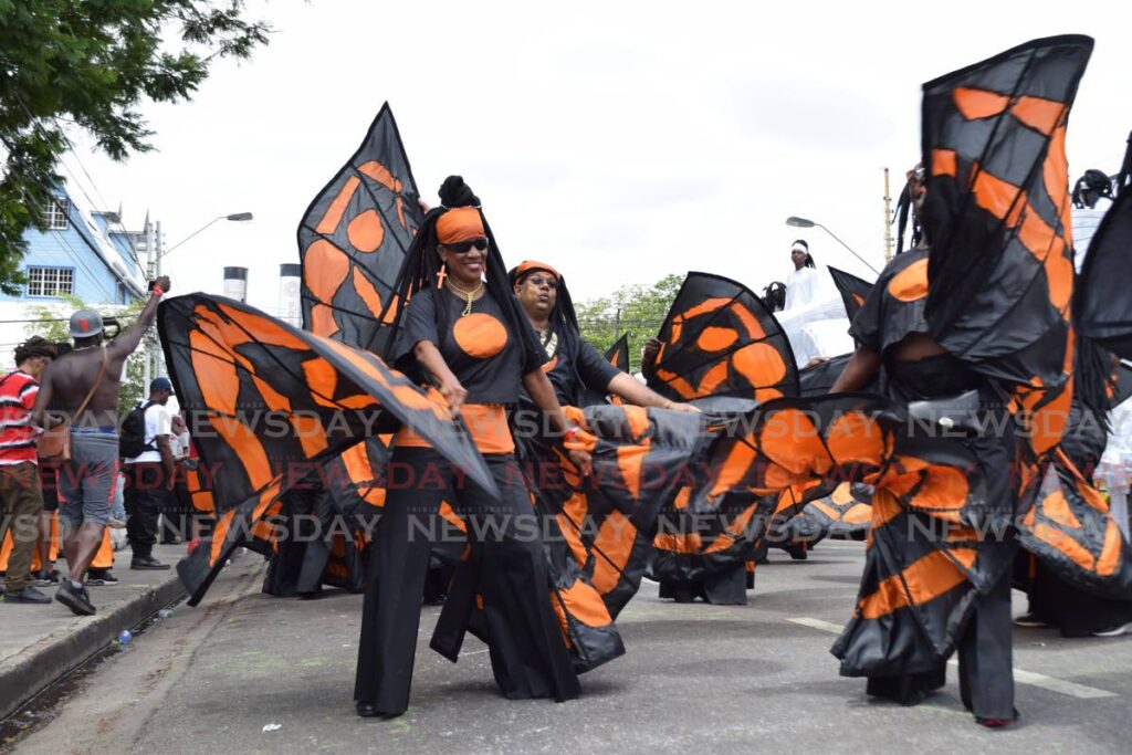 Masqueraders of Peter Minshall's Mas Pieta perform at Victoria Square, Port of Spain on February 25, 2020. File photo - 