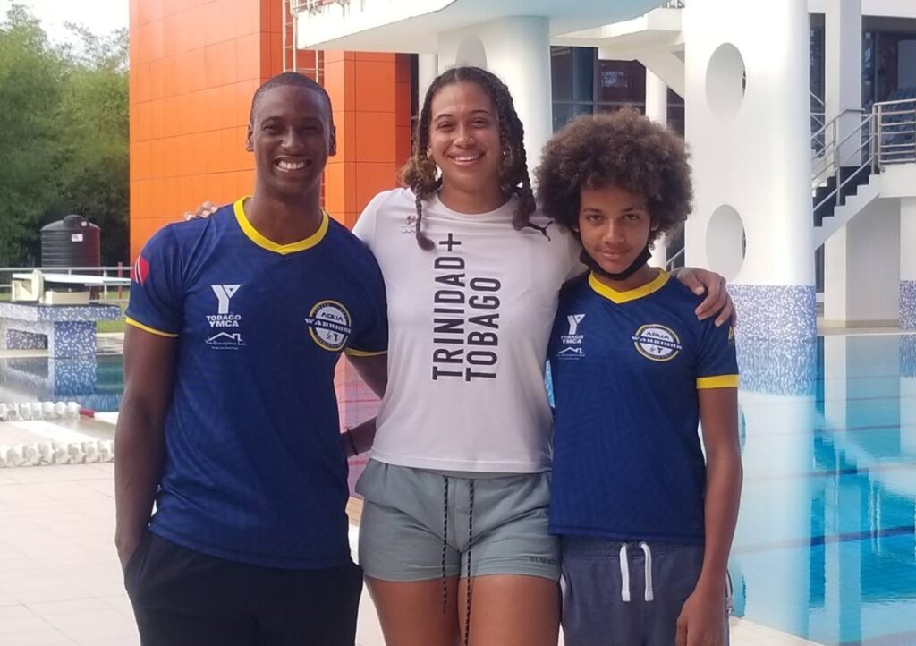 YMCA Warriors (from left) Mosi Denoon, Ornella Walker and Jacob Cox. - 