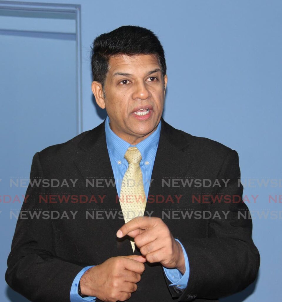 Prakash Ramadhar, attorney for the families of deceased divers Yusuf Henry, Fyzal Kurban, and who also represents Christopher Boodram, the sole survivor of an underwater accident at Paria Fuel Trading Co Ltd, Pointe-a-Pierre.  File photo/Sureash Cholai