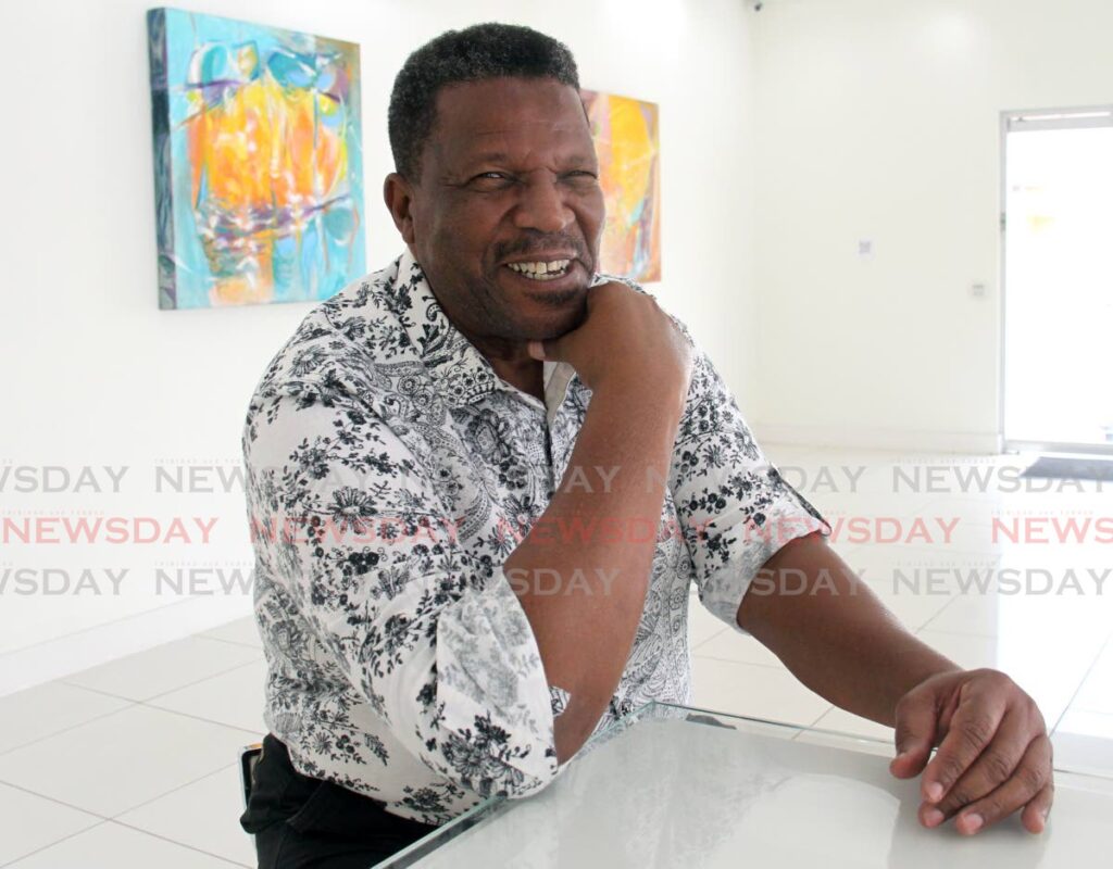 Artist Kenwyn Crichlow at the Y Art Gallery, Woodbrook, Port of Spain. - AYANNA KINSALE