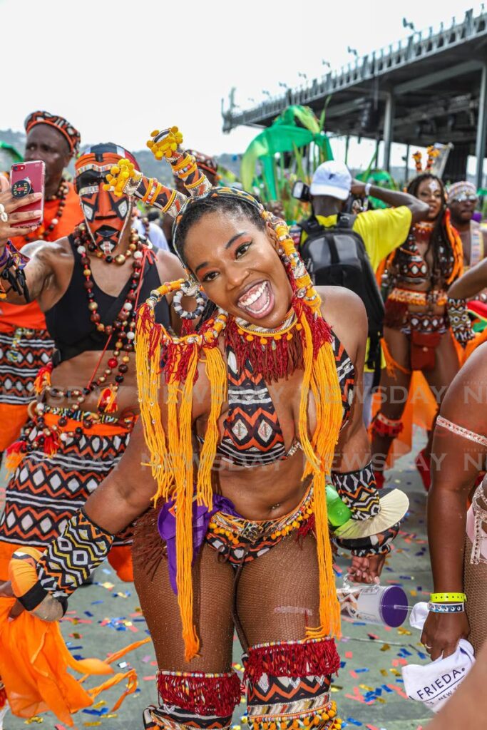 FILE PHOTO: Members of The Lost Tribe cross the Queen's Park Savannah stage on Carnival Tuesday, February 25, 2020. - 