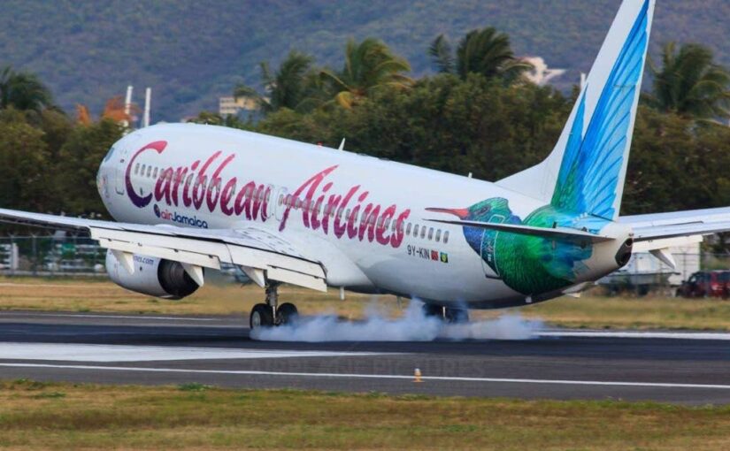 A Caribbean Airlines plane