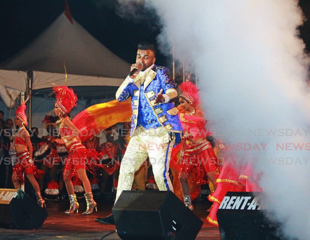 Nishard Mayrhoo placed third at the 2020 Chutney Soca Monarch competition held at Guaracara Park, Pointe-a-Pierre. - FILE PHOTO