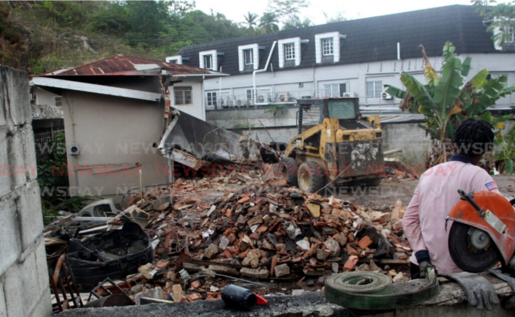 The house where three children perished in a fire at No 1 Rookery Nook in Maraval has been demolished. - ROGER JACOB