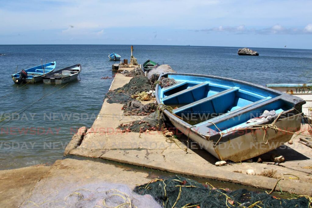 Fishing boats are moored at the site of the proposed Toco Port.  - File photo by Roger Jacob