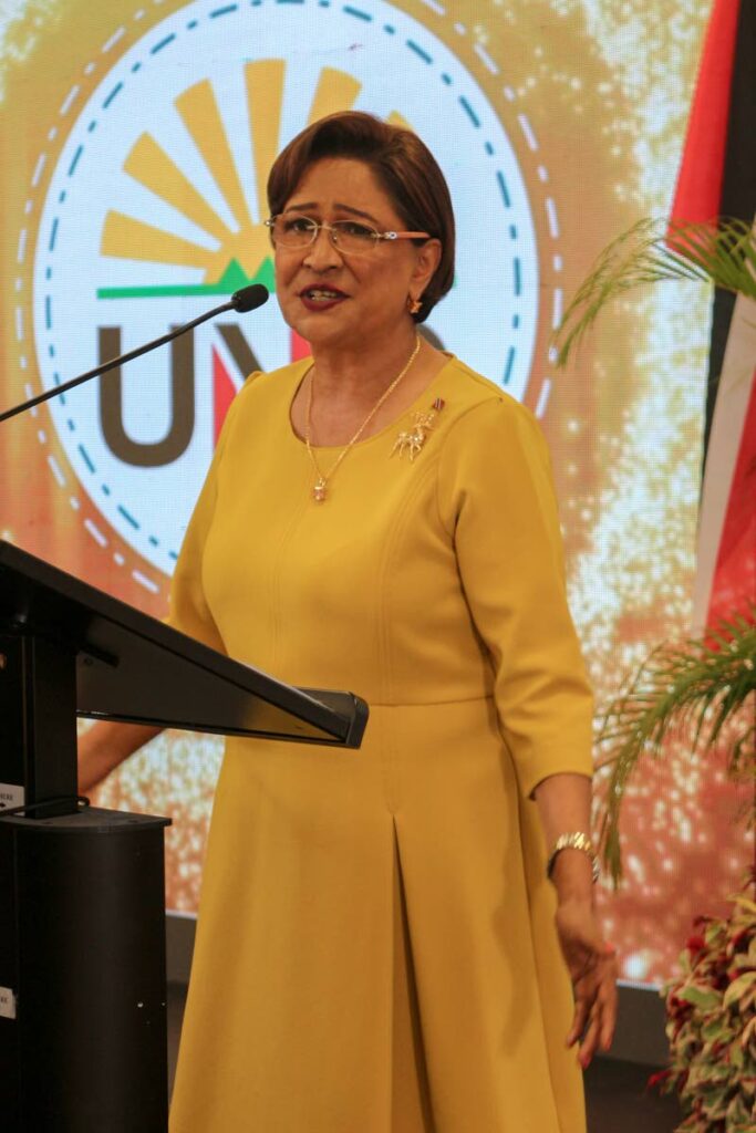 UNC political leader and Opposition Leader Kamla Persad-Bissessar. - 
