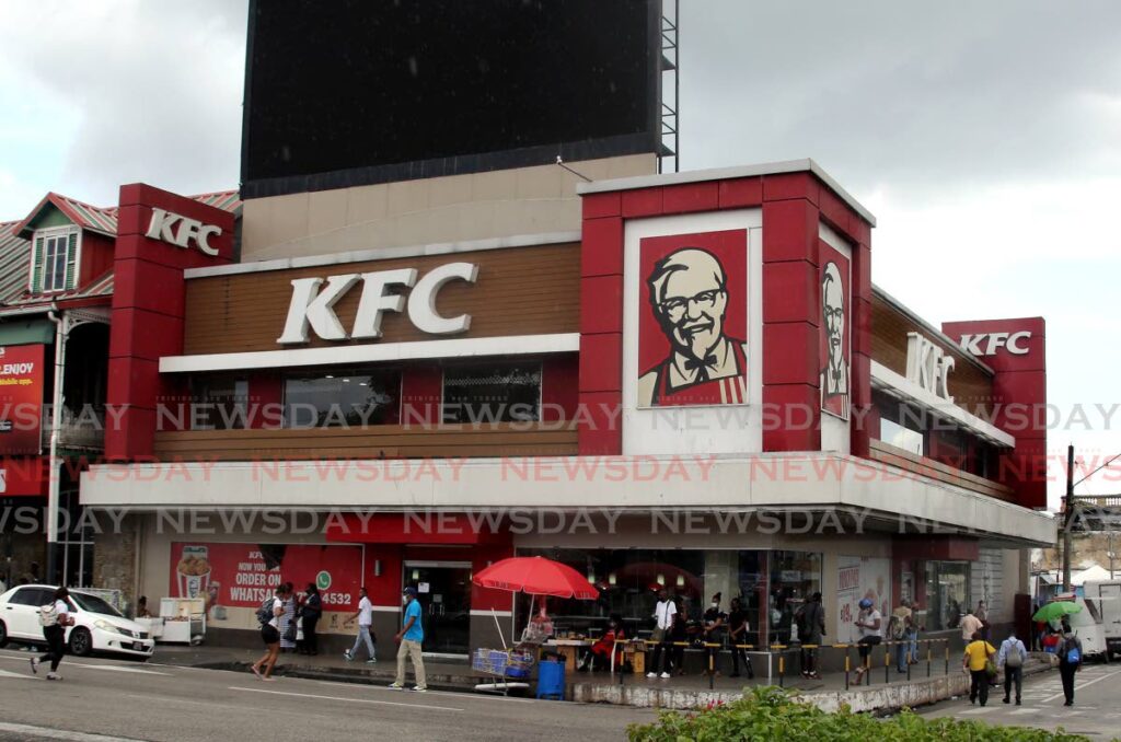 The KFC outlet on Independence Square, Port of Spain. File photo/Sureash Cholai