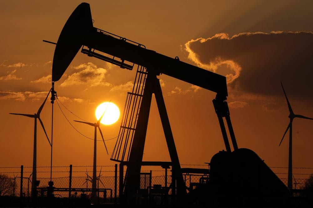 A pumpjack extracts crude at an oil field in Emlichheim, Germany. 
 AP Photo - 