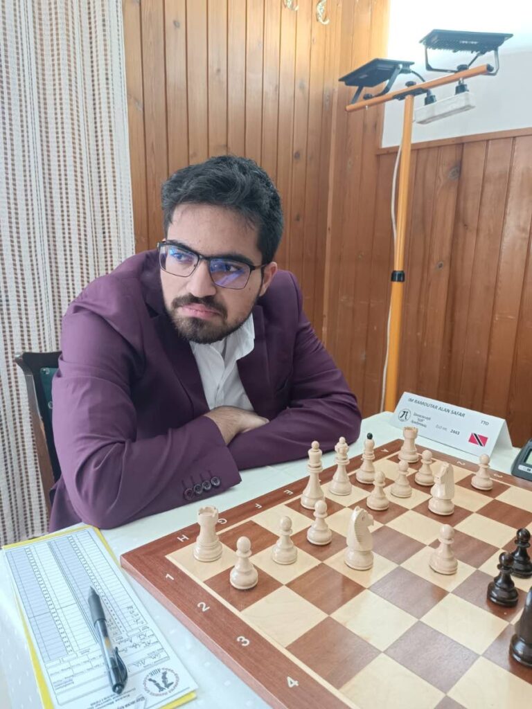 European-based Trinidad and Tobago chess player Alan-Safar Ramoutar.  - Courtesy TTCA