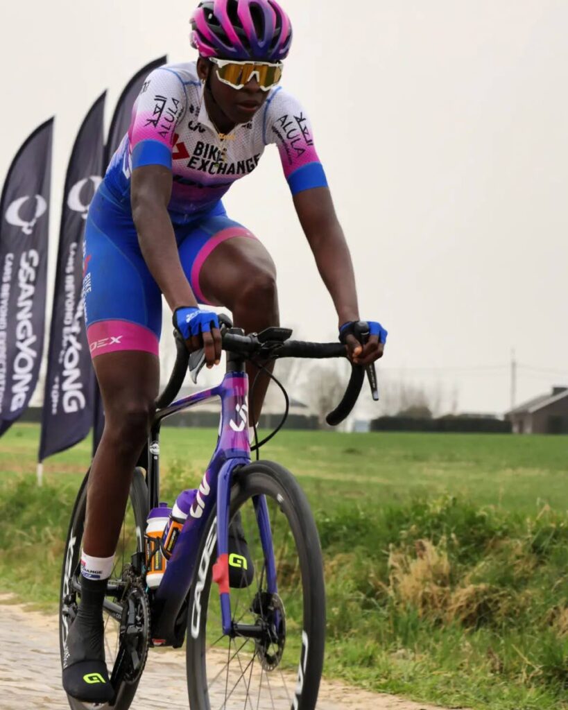 Trinidad and Tobago pro cyclist, Teniel Campbell of Team BikeExchange.  - 