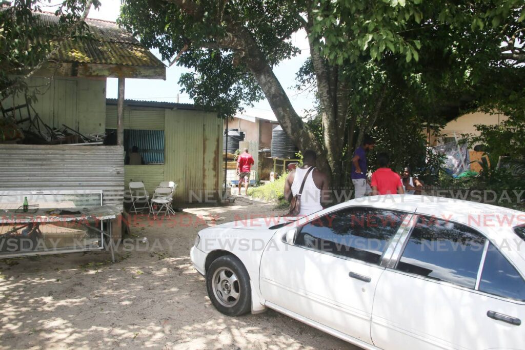 The area where seven people were shot and wounded at 17th Street, Techier Village, Point Fortin early Friday morning.  - LINCOLN HOLDER