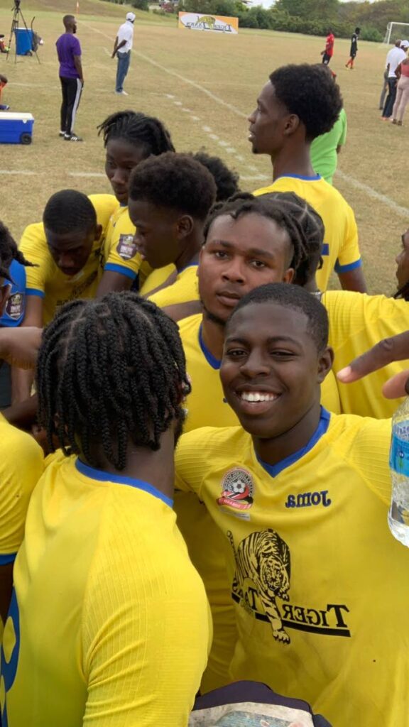 St Clair Coaching School celebrate following their victory over Stokely Vale in the Tiger Tanks Under-20 football tournament on April 9, 2022.
 - Dexter Edwards