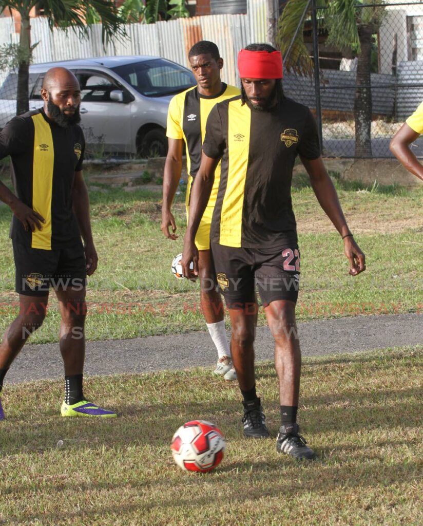 Cunupia FC and former TT player Keon Daniel participates in a team training session at Prime Minister’s Grounds, Five RIvers, Arouca, on April 14. - Angelo Marcelle