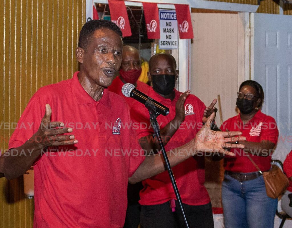 New PNM chairman Learie Paul, left, at a function prior to the THA elections last December. - Photo by David Ried 